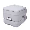 Lightweight Portable Toilet;  2.6 Gallon Flushable Camping Toilet;  Sanitary Outdoor Travel Toilet for Tents Boats Semi Trucks RV Campers;  Gray